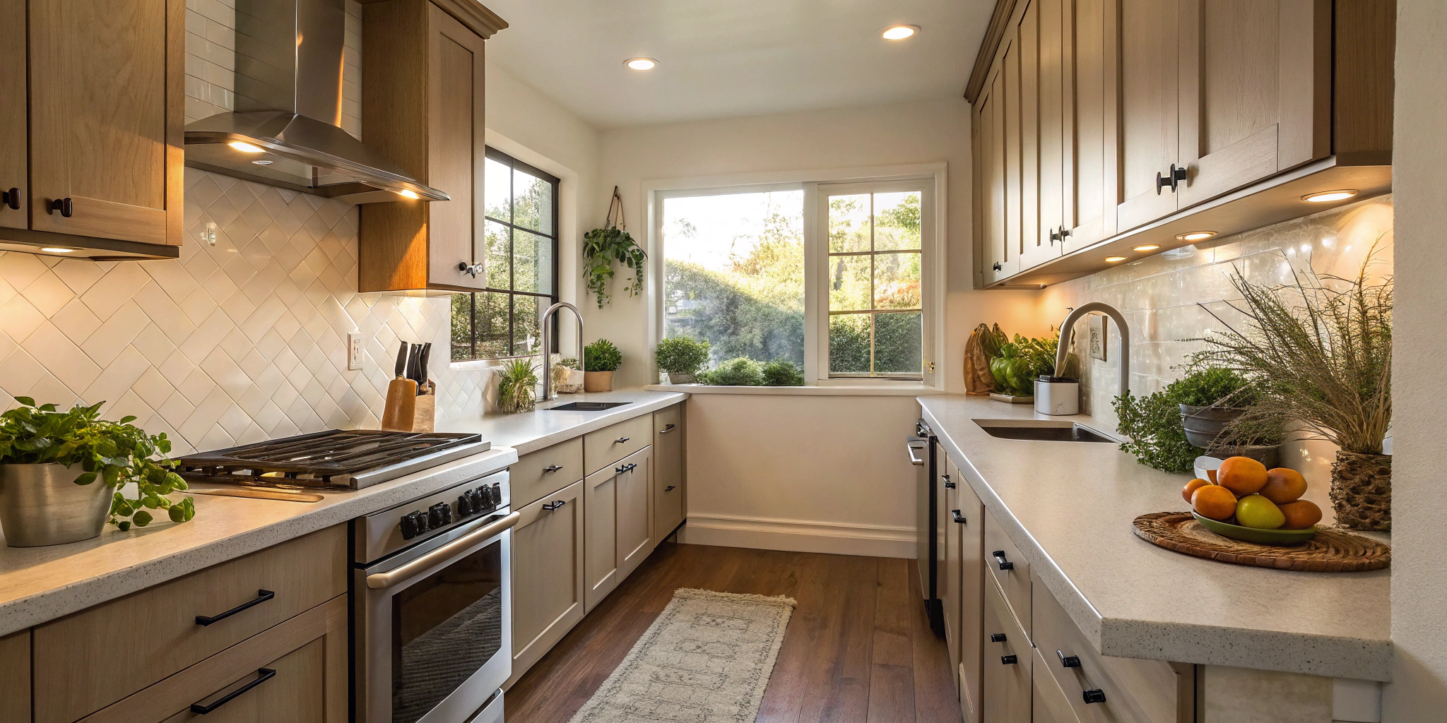 A modern small kitchen remodel by one of the best contractors in San Diego.