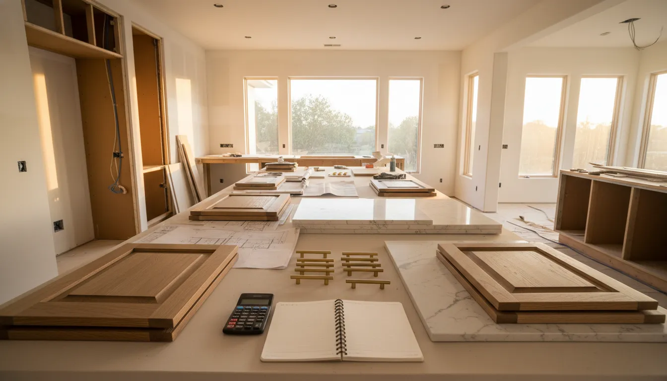 Kitchen design planning materials for home remodel financing in San Diego